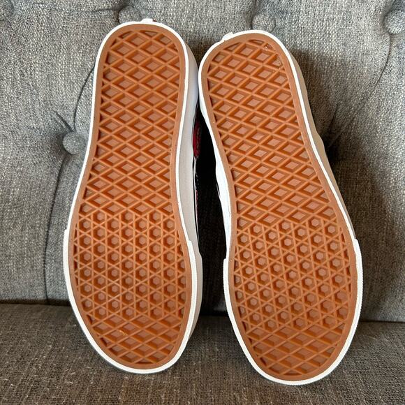 NEW Vans Womens Classic Slip On Rose Animal Checkerboard Low Sneaker Shoes 5 - Picture 10 of 12